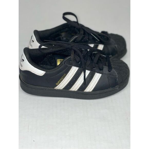 Adidas superstar Black White Size 11.5‎ K 789002 A41 - Picture 4 of 9